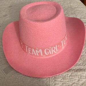 Pink Team Girl Felt Cowboy Hat - The Big Reveal OSFM